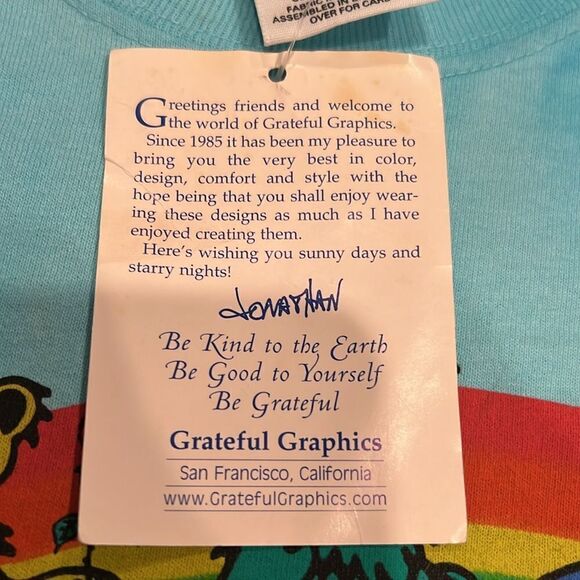 Grateful Dead dancing bears tie dye tee new dead stock size M Anvil late 90s tag - Picture 10 of 10